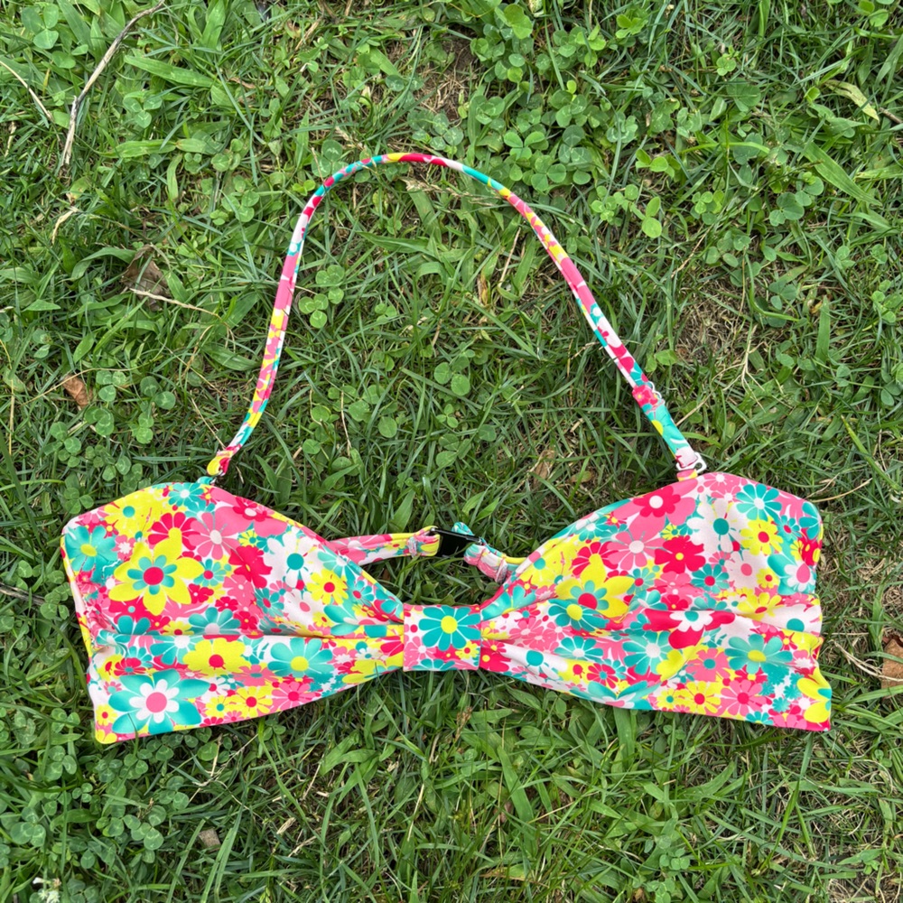 Blackbough Floral bandeau bikini top size small
